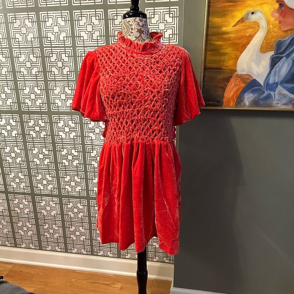 NWT Free People low open back velvet dress